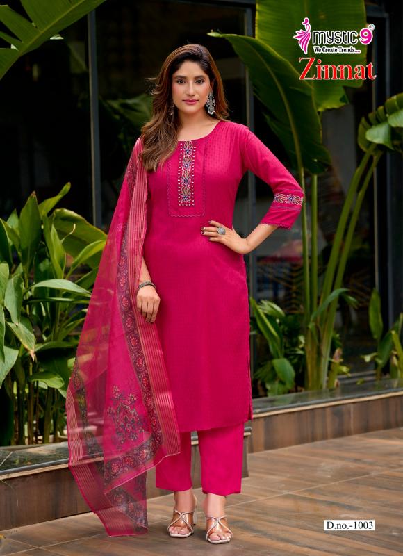 Mystic9 zinnat vol 1 designer long kurtis wholesalers